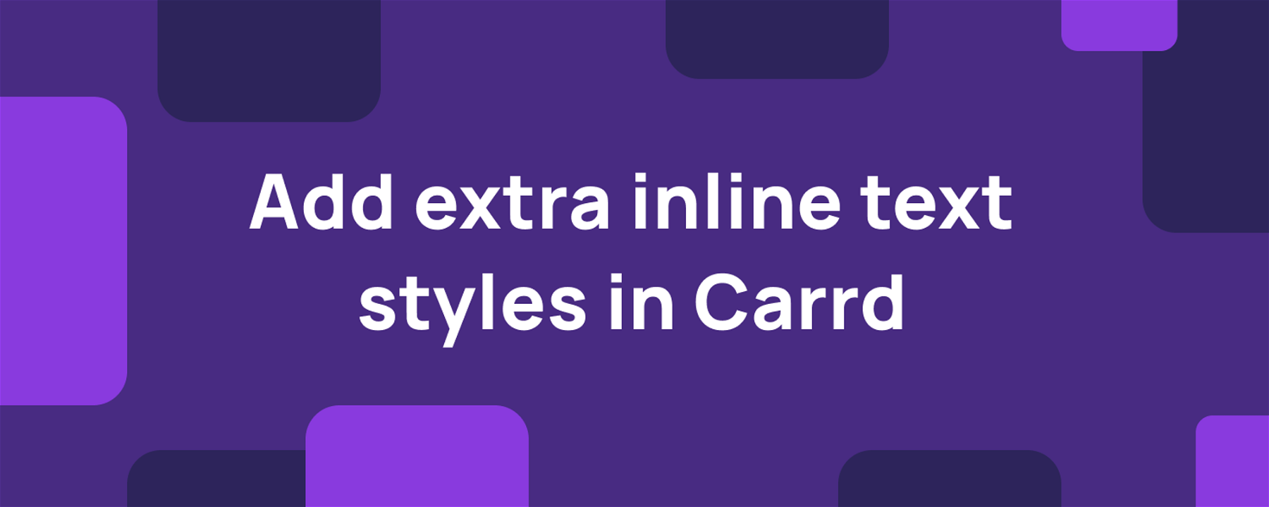 Add extra inline text styles in Carrd
