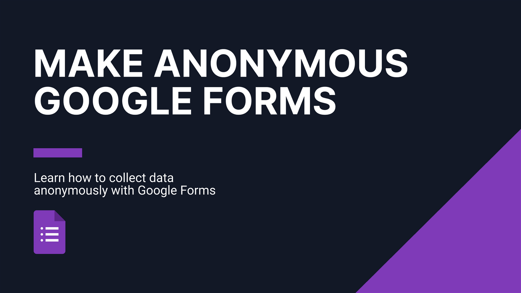 How to Create an Anonymous Google Form