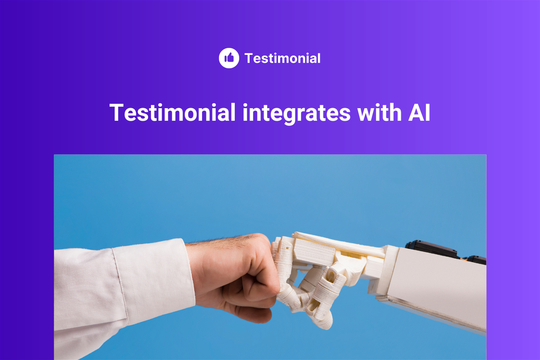 Testimonial.to integrates with AI to deliver the best testimonial campaign experience