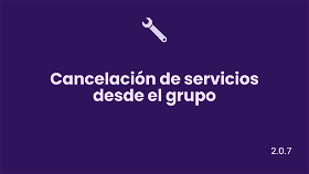 Cancelación de servicios