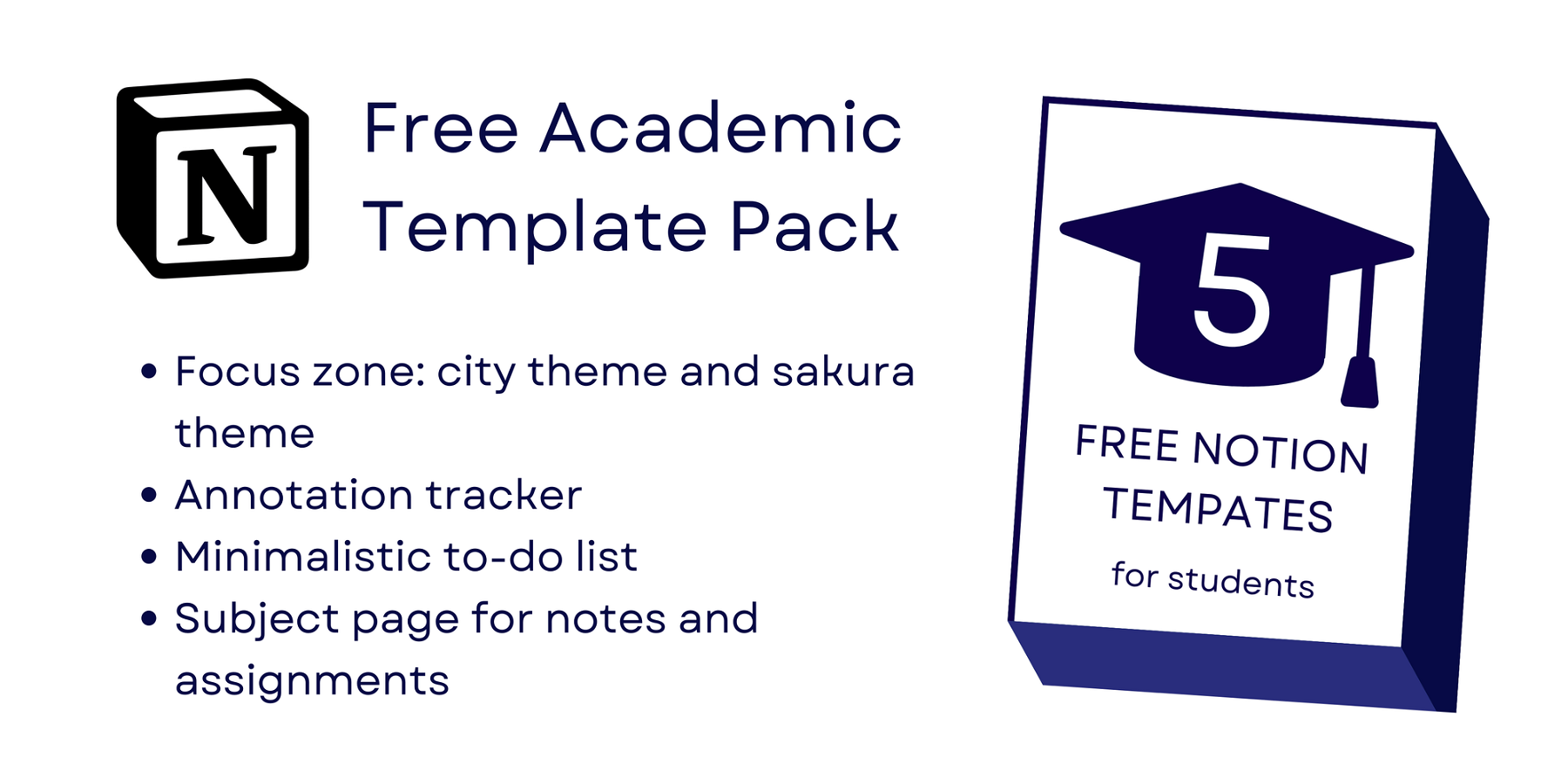 Academic Notion Template Pack | 5 Free Templates for Students