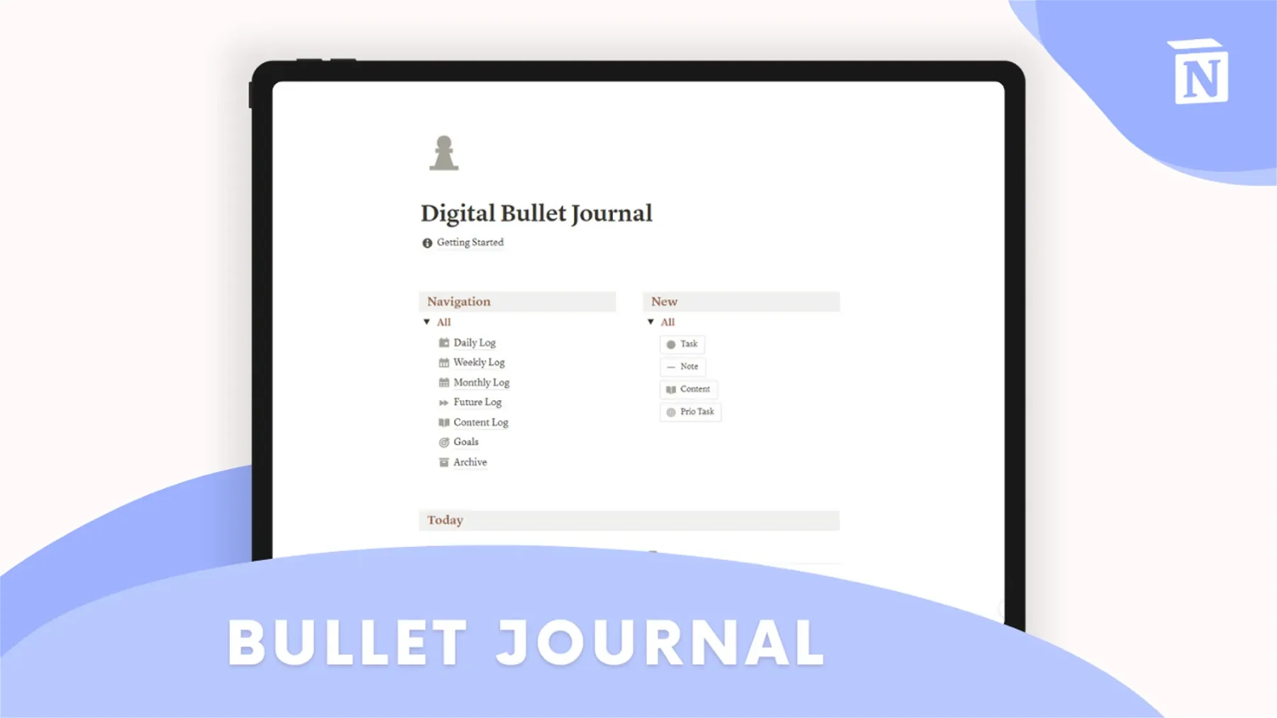 Notion Digital Bullet Journal