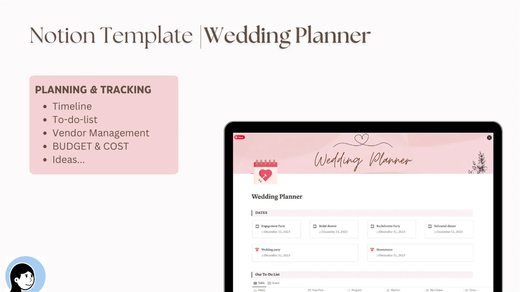 Wedding Planner Notion Template