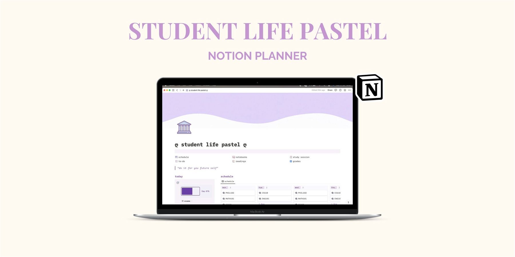 ðŸŽ“ Student Life ðŸŽ“ - Notion Planner For Students [pastel colors]