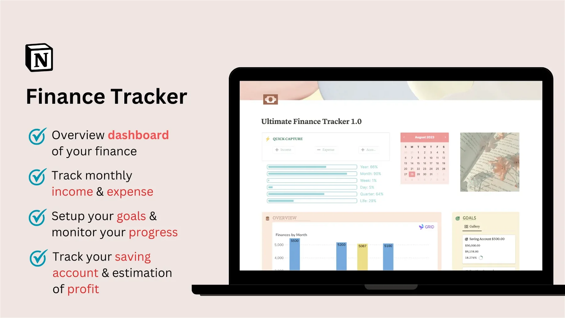Notion Template | Ultimate Finance Tracker 1.0