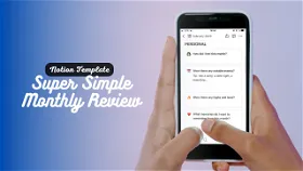 Super Simple Monthly Review - a Notion template to gain clarity